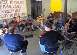 Chris Berry leads the Old-Time guitar workshop